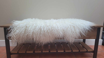 White Icelandic Sheepskin Curly