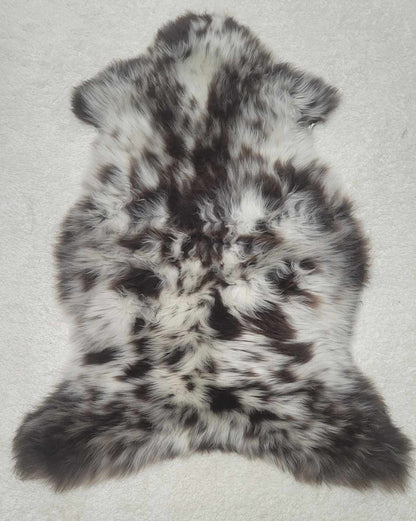 soft ethically sourced natural sheepskin rug brown and white