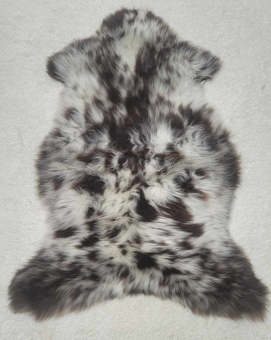 soft ethically sourced natural sheepskin rug brown and white