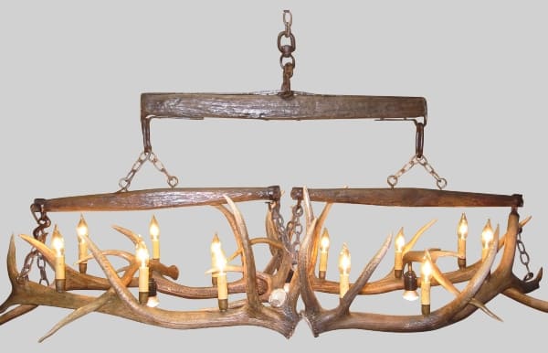 Rustic Deer Antler Lamp Chandelier
