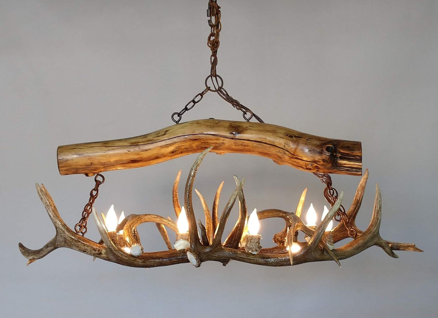 Rustic Deer Antler Lamp Chandelier