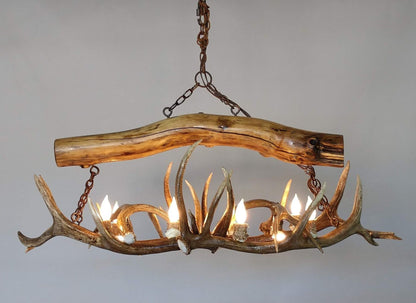 Rustic Deer Antler Lamp Chandelier